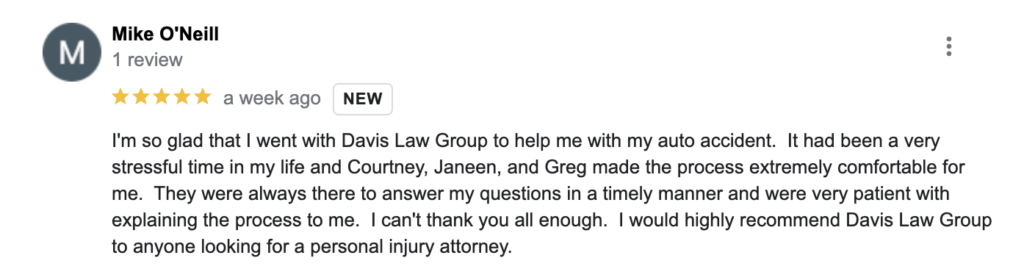 Davis Law Group Car Accident and Personal Injury Lawyers Injury Lawyers Review